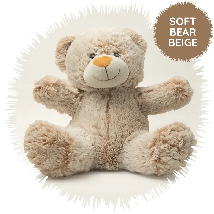 Soft Bears in Beige Fur Buddies Microwavable